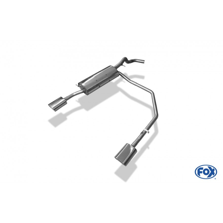 Sportschalldämpfer mit links/rechts je 1 Endrohr 135x80mm (Typ 53), inkl. TÜV-Teilegutachten!