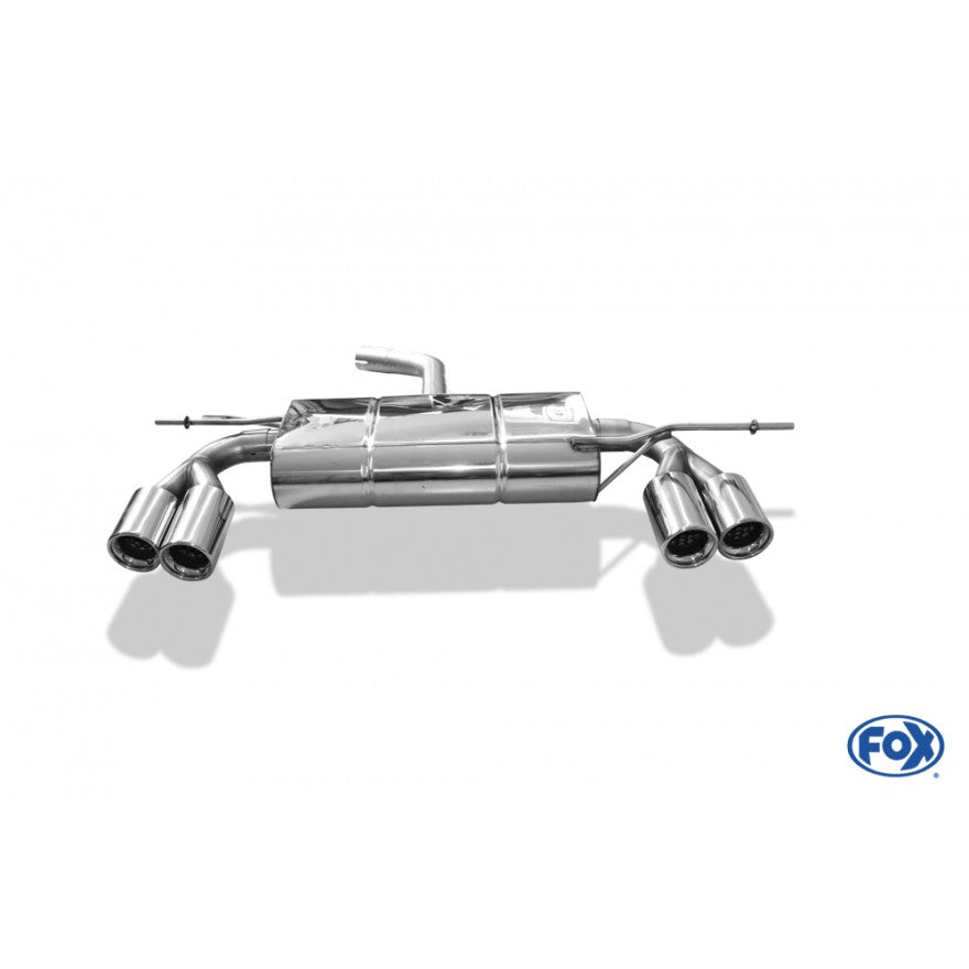 Sportschalldämpfer mit links/rechts je 2 Endrohren 80mm (Typ 13), inkl. (EG-) GENEHMIGUNG!