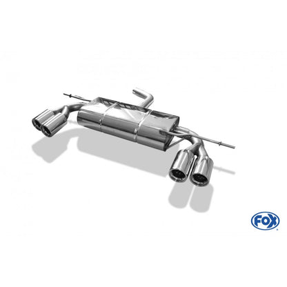 Sportschalldämpfer mit links/rechts je 2 Endrohren 80mm (Typ 13), inkl. (EG-) GENEHMIGUNG!