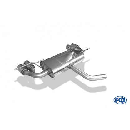 Sportschalldämpfer mit links/rechts je 2 Endrohren 80mm (Typ 13), inkl. (EG-) GENEHMIGUNG!