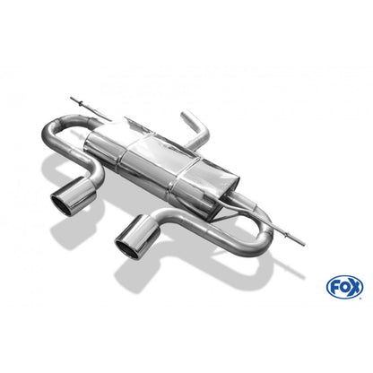 Sportschalldämpfer mit mittig 2 Endrohren 90mm (Typ 16), inkl. (EG-) GENEHMIGUNG!