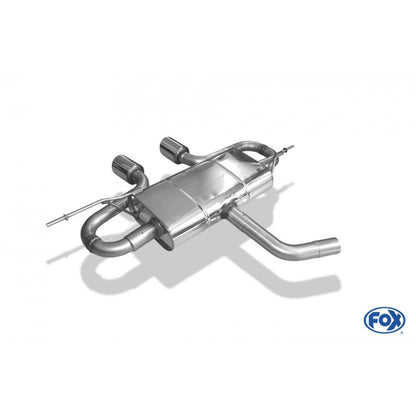 Sportschalldämpfer mit mittig 2 Endrohren 90mm (Typ 16), inkl. (EG-) GENEHMIGUNG!