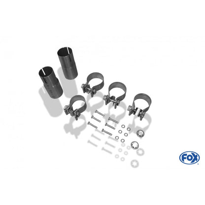 Sportschalldämpfer mit mittig 2 Endrohren 90mm (Typ 16), inkl. (EG-) GENEHMIGUNG!