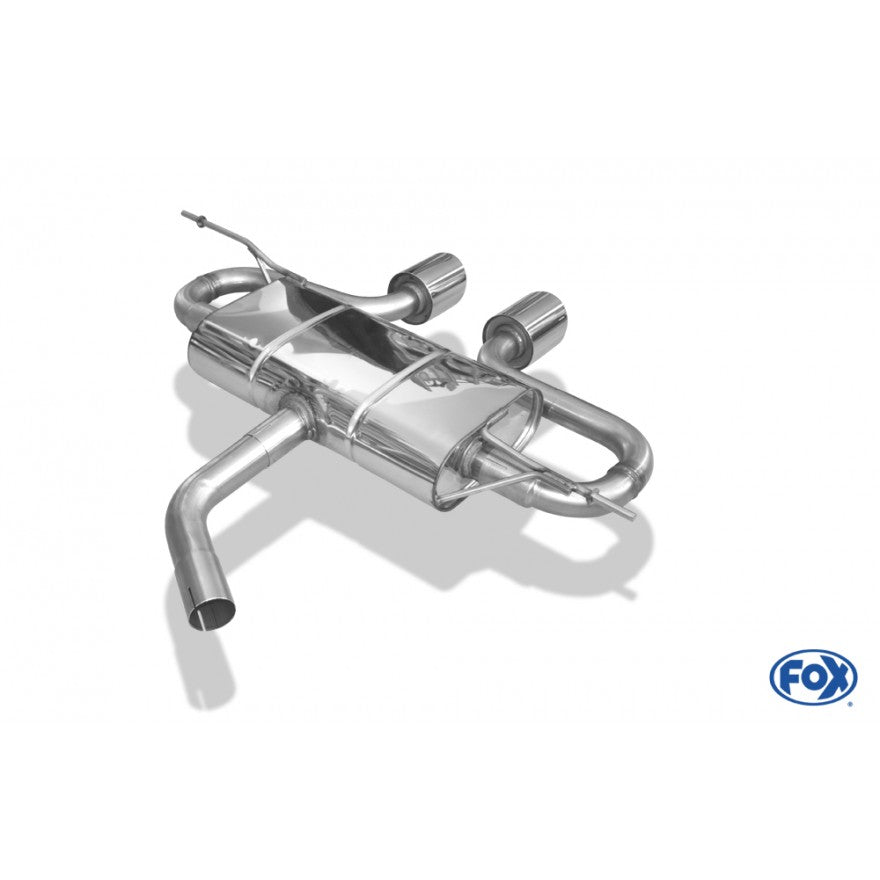 Sportschalldämpfer mit mittig 2 Endrohren 100mm (Typ 17), inkl. (EG-) GENEHMIGUNG!