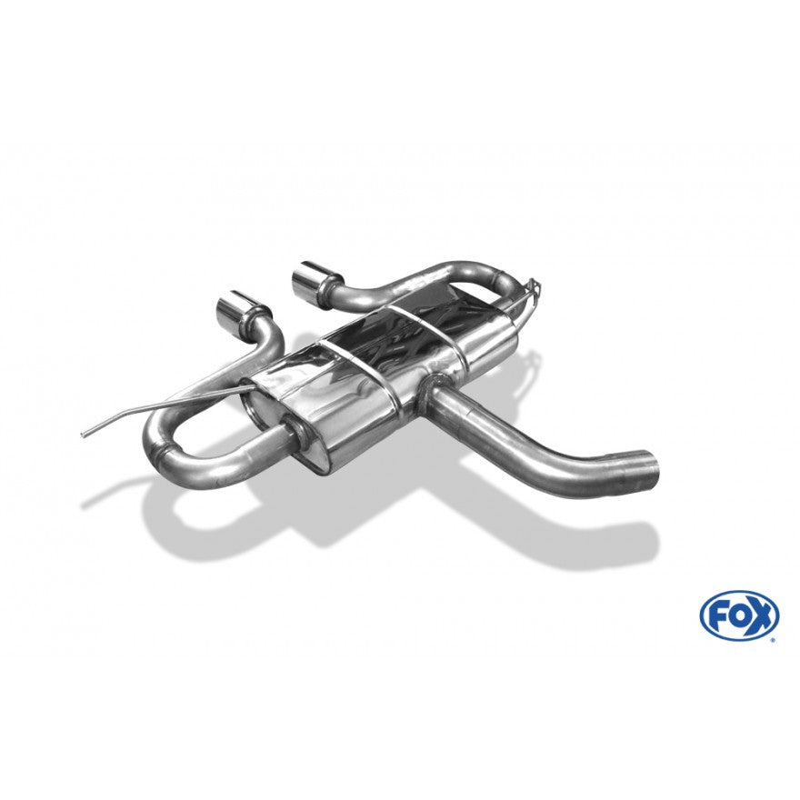 Sportschalldämpfer mit mittig 2 Endrohren 90mm (Typ 16), inkl. (EG-) GENEHMIGUNG!