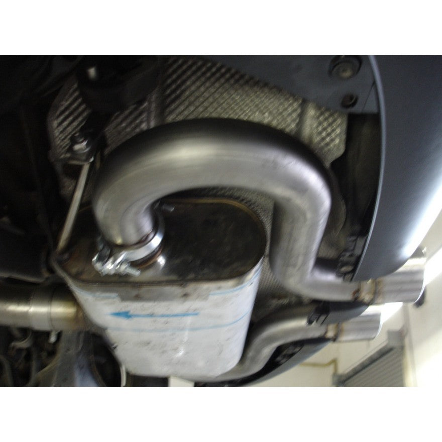 Sportschalldämpfer mit mittig 2 Endrohren 90mm (Typ 16), inkl. (EG-) GENEHMIGUNG!