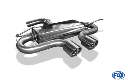 Sportschalldämpfer mit mittig 2 Endrohren 100mm (Typ 17), inkl. (EG-) GENEHMIGUNG!