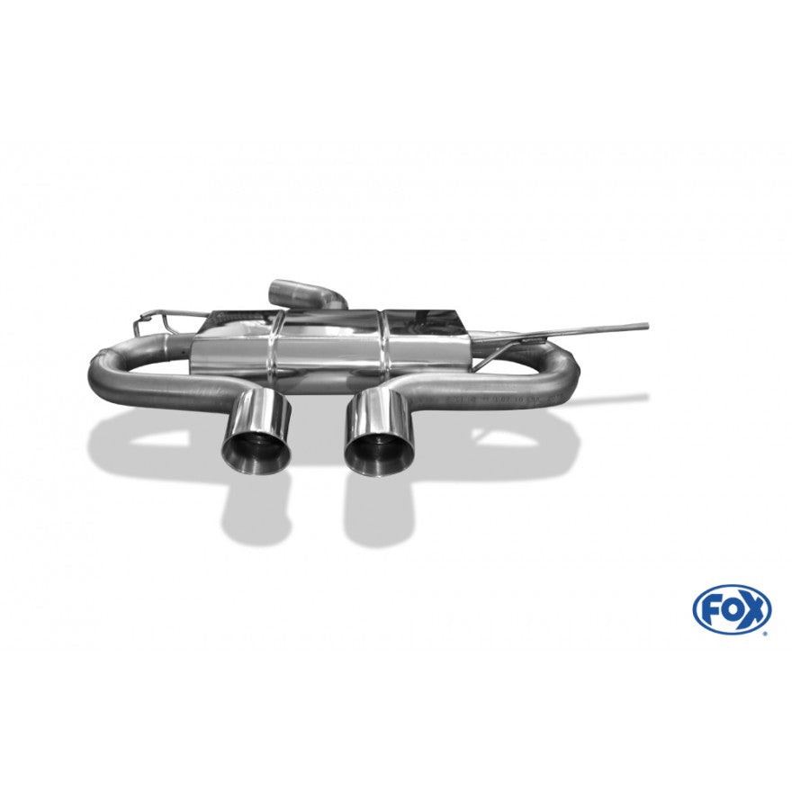 Sportschalldämpfer mit mittig 2 Endrohren 100mm (Typ 25), inkl. (EG-) GENEHMIGUNG!