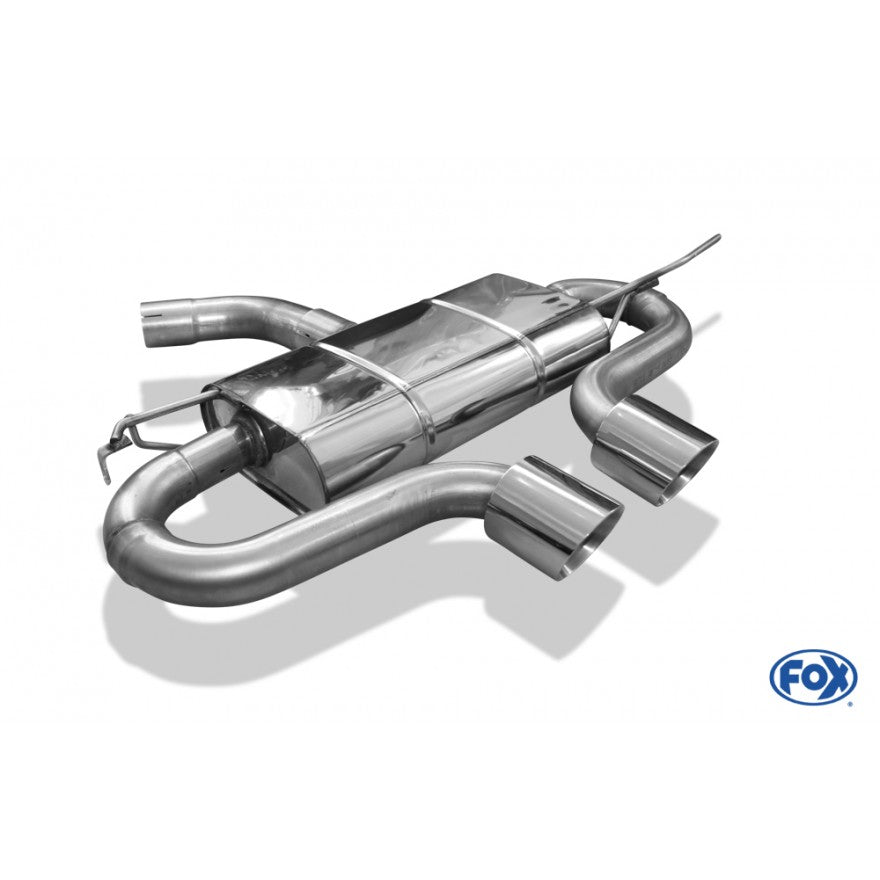 Sportschalldämpfer mit mittig 2 Endrohren 100mm (Typ 25), inkl. (EG-) GENEHMIGUNG!