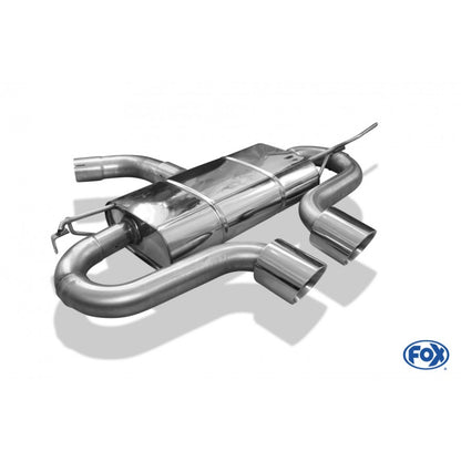 Sportschalldämpfer mit mittig 2 Endrohren 100mm (Typ 25), inkl. (EG-) GENEHMIGUNG!