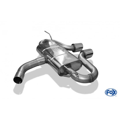 Sportschalldämpfer mit mittig 2 Endrohren 100mm (Typ 25), inkl. (EG-) GENEHMIGUNG!