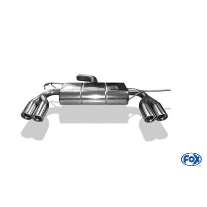 Sportschalldämpfer mit links/rechts je 2 Endrohren 76mm (Typ 17), inkl. (EG-) GENEHMIGUNG!
