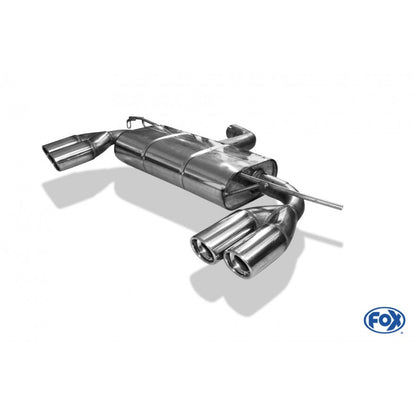 Sportschalldämpfer mit links/rechts je 2 Endrohren 76mm (Typ 17), inkl. (EG-) GENEHMIGUNG!