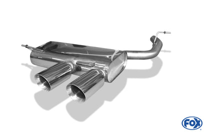 Sportschalldämpfer mit 2 Endrohren 100mm (Typ 25), inkl. (EG-) GENEHMIGUNG!