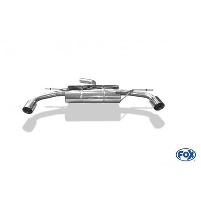 Sportschalldämpfer mit links/rechts je 1 Endrohr 90mm (Typ 25), inkl. (EG-) GENEHMIGUNG!