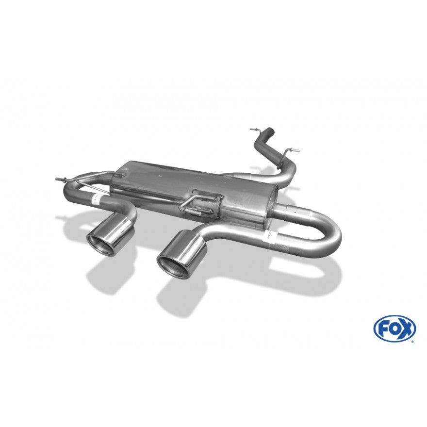 Sportschalldämpfer mit mittig 2 Endrohren 90mm (Typ 16), inkl. (EG-) GENEHMIGUNG!