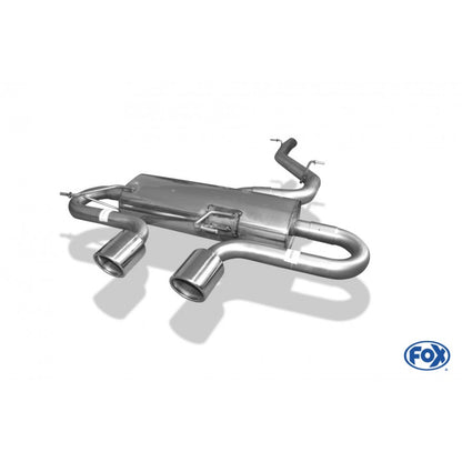 Sportschalldämpfer mit mittig 2 Endrohren 90mm (Typ 16), inkl. (EG-) GENEHMIGUNG!