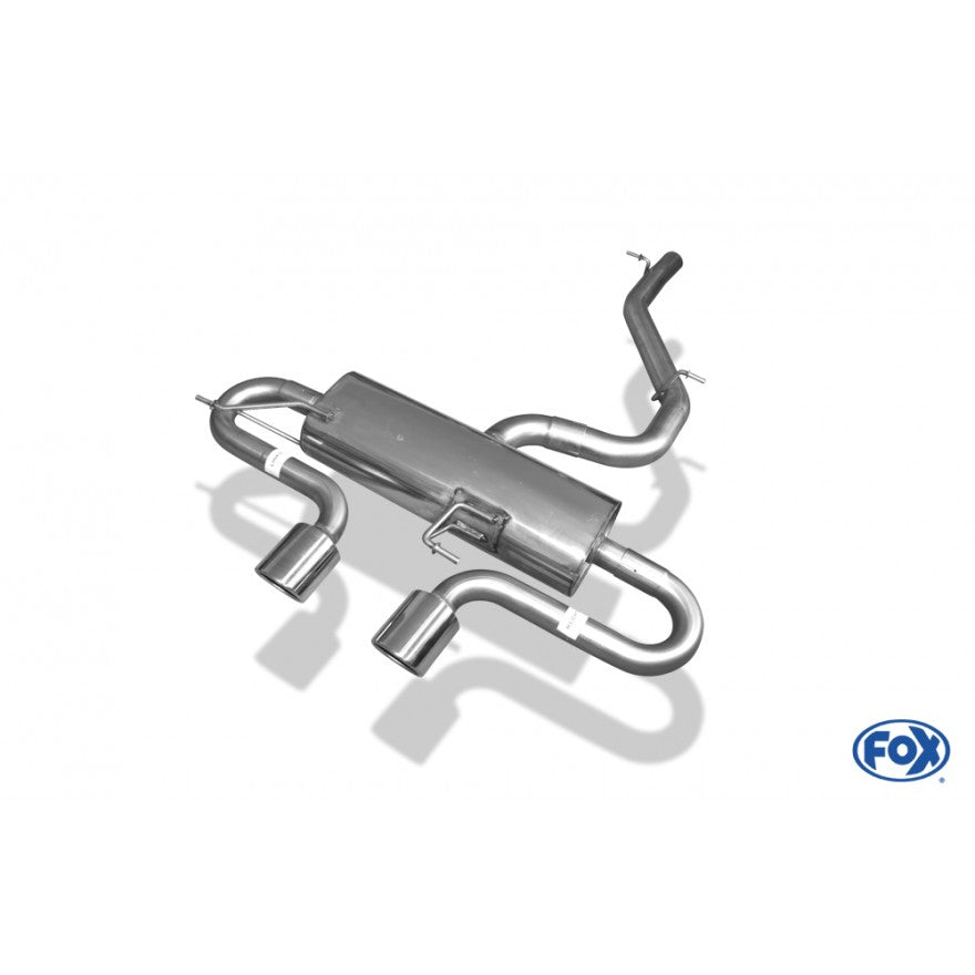 Sportschalldämpfer mit mittig 2 Endrohren 90mm (Typ 16), inkl. (EG-) GENEHMIGUNG!