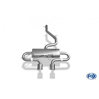 Sportschalldämpfer mit mittig 2 Endrohren 90mm (Typ 16), inkl. (EG-) GENEHMIGUNG!