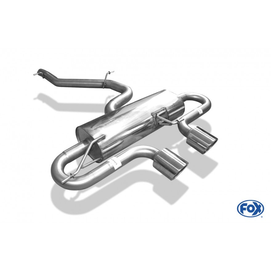 Sportschalldämpfer mit mittig 2 Endrohren 90mm (Typ 16), inkl. (EG-) GENEHMIGUNG!