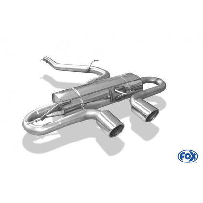 Sportschalldämpfer mit mittig 2 Endrohren 100mm (Typ 16), inkl. (EG-) GENEHMIGUNG!