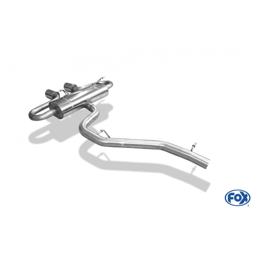 Sportschalldämpfer mit mittig 2 Endrohren 100mm (Typ 16), inkl. (EG-) GENEHMIGUNG!