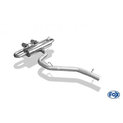 Sportschalldämpfer mit mittig 2 Endrohren 100mm (Typ 16), inkl. (EG-) GENEHMIGUNG!