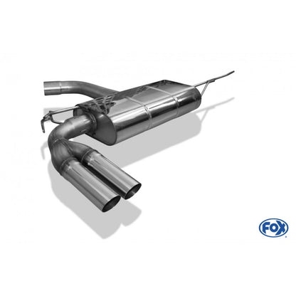 Sportschalldämpfer mit 2 Endrohren 63mm (Typ 14), inkl. (EG-) GENEHMIGUNG!