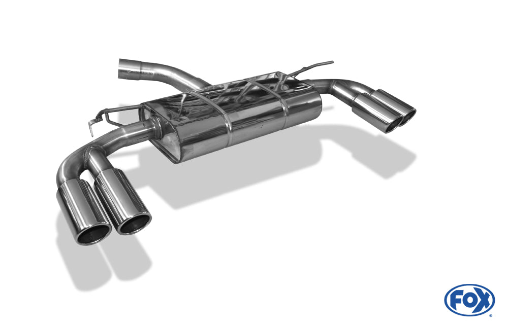 Sporttschalldämpfer mit links/rechts je 2 Endrohren 80mm (Typ 16), inkl. (EG-) GENEHMIGUNG!