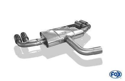 Sporttschalldämpfer mit links/rechts je 2 Endrohren 80mm (Typ 16), inkl. (EG-) GENEHMIGUNG!