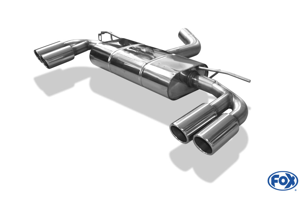 Sporttschalldämpfer mit links/rechts je 2 Endrohren 80mm (Typ 16), inkl. (EG-) GENEHMIGUNG!