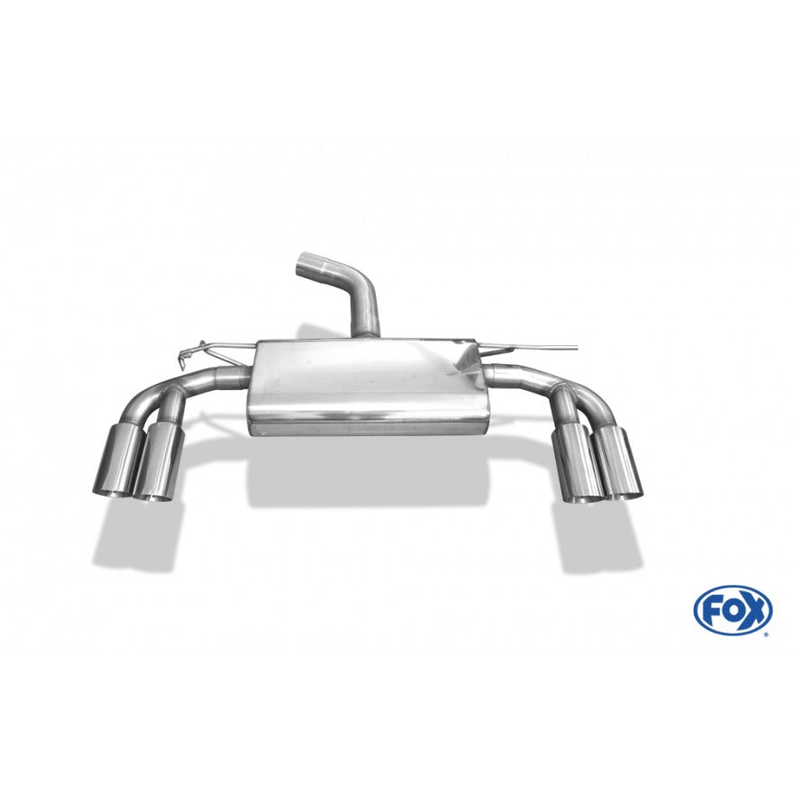 Sporttschalldämpfer mit links/rechts je 2 Endrohren 80mm (Typ 25), inkl. (EG-) GENEHMIGUNG!