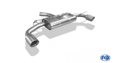 Sporttschalldämpfer mit links/rechts je 1 Endrohr 100mm (Typ 25), inkl. (EG-) GENEHMIGUNG!