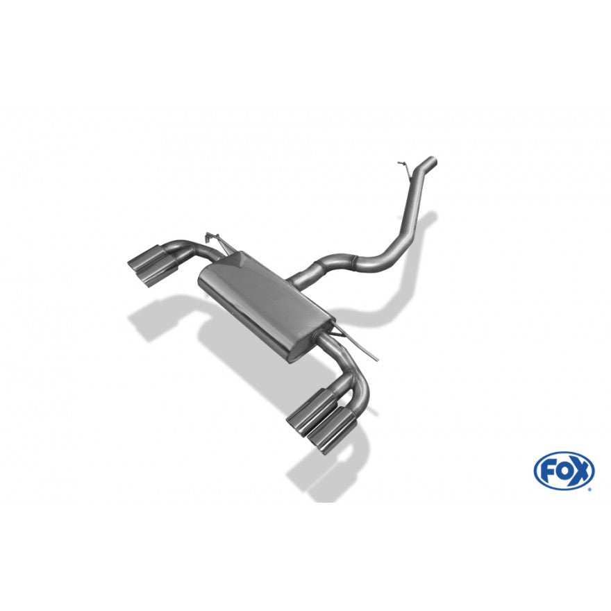 Sportschalldämpfer mit links/rechts je 2 Endrohren 80mm (Typ 25), inkl. (EG-) GENEHMIGUNG!