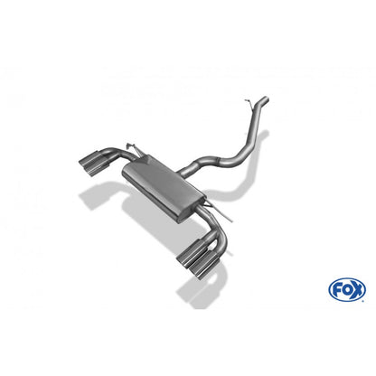 Sportschalldämpfer mit links/rechts je 2 Endrohren 80mm (Typ 25), inkl. (EG-) GENEHMIGUNG!