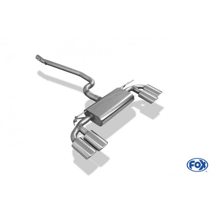 Sportschalldämpfer mit links/rechts je 2 Endrohren 115x85mm (Typ 32), inkl. (EG-) GENEHMIGUNG!