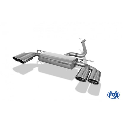 Sportschalldämpfer mit links/rechts je 2 Endrohren 115x85mm (Typ 32), inkl. (EG-) GENEHMIGUNG!