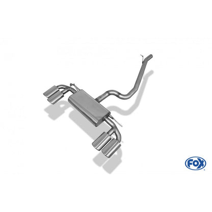 Sportschalldämpfer mit links/rechts je 2 Endrohren 115x85mm (Typ 32), inkl. (EG-) GENEHMIGUNG!