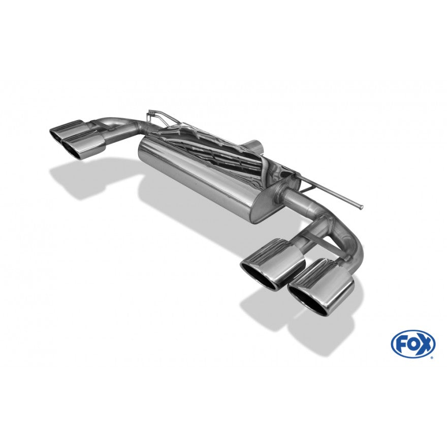 Sportschalldämpfer mit links/rechts je 2 Endrohre 115x85mm (Typ 44), inkl. (EG-) Genehmigung!
