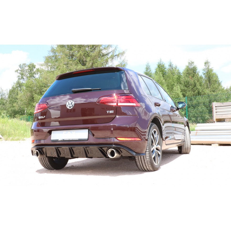 Sportschalldämpfer mit links/rechts je 1 Endrohr 100mm (Typ 16) inkl. Heckeinsatz schwarz lackiert, inkl. (EG-) GENEHMIGUNG!