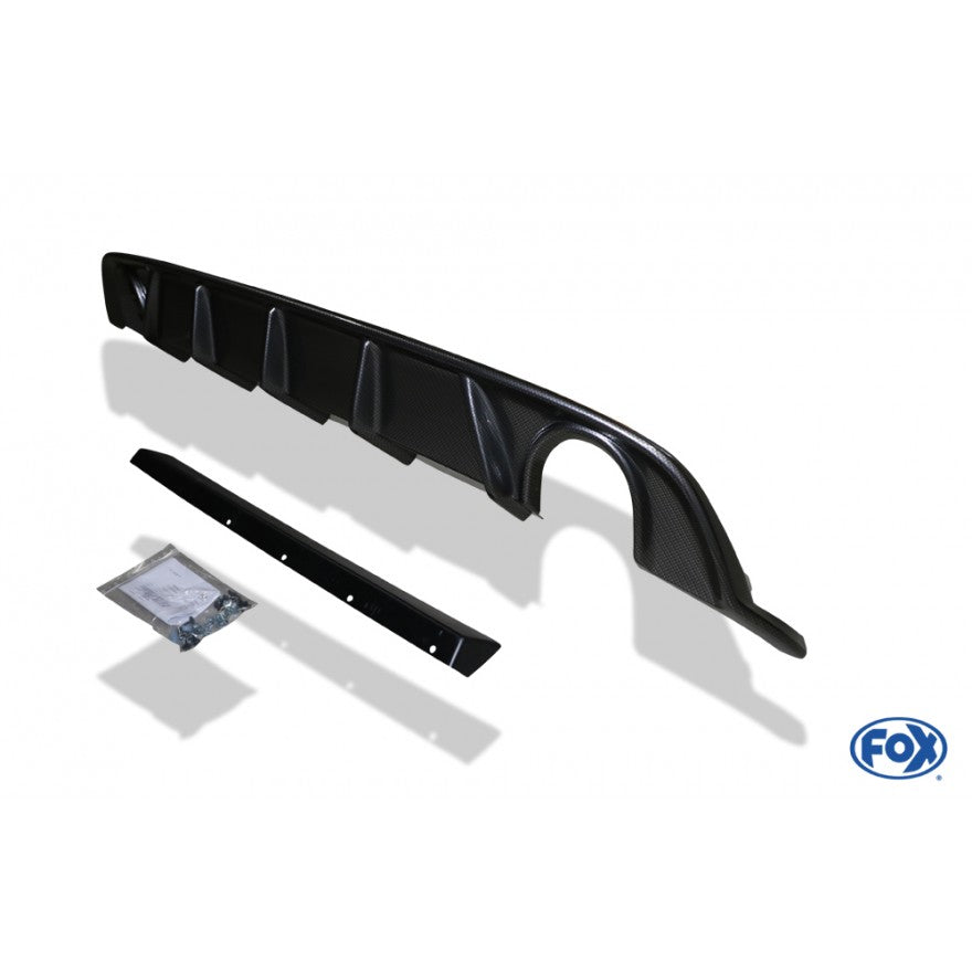 Sportschalldämpfer mit links/rechts je 1 Endrohr 100mm (Typ 25) inkl. Heckeinsatz Carbon-Look, inkl. (EG-) GENEHMIGUNG!