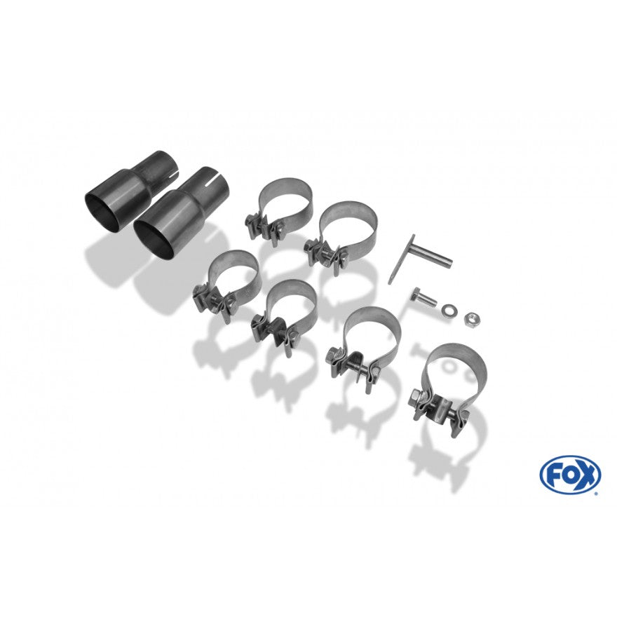 Sportschalldämpfer mit links/rechts je 1 Endrohr 100mm (Typ 25) mit Heckeinsatz in Carbon-Look, inkl. (EG-) GENEHMIGUNG!