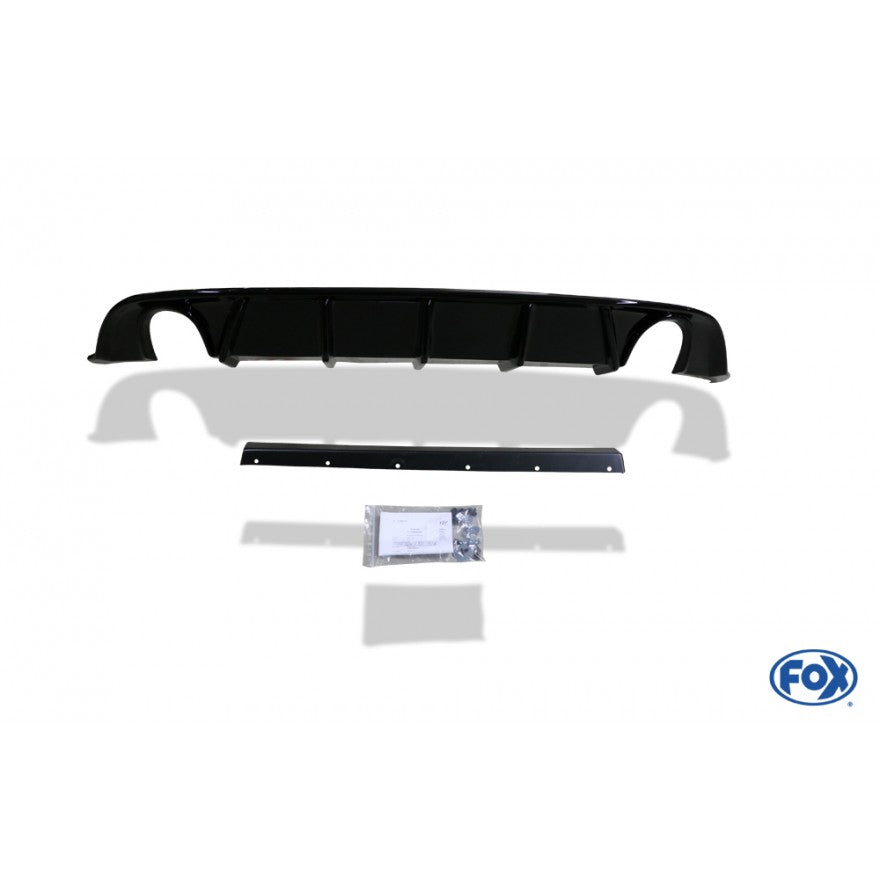 Sportschalldämpfer mit links/rechts je 1 Endrohr 100mm (Typ 25) mit Heckeinsatz schwarz lackiert, inkl. (EG-) GENEHMIGUNG!