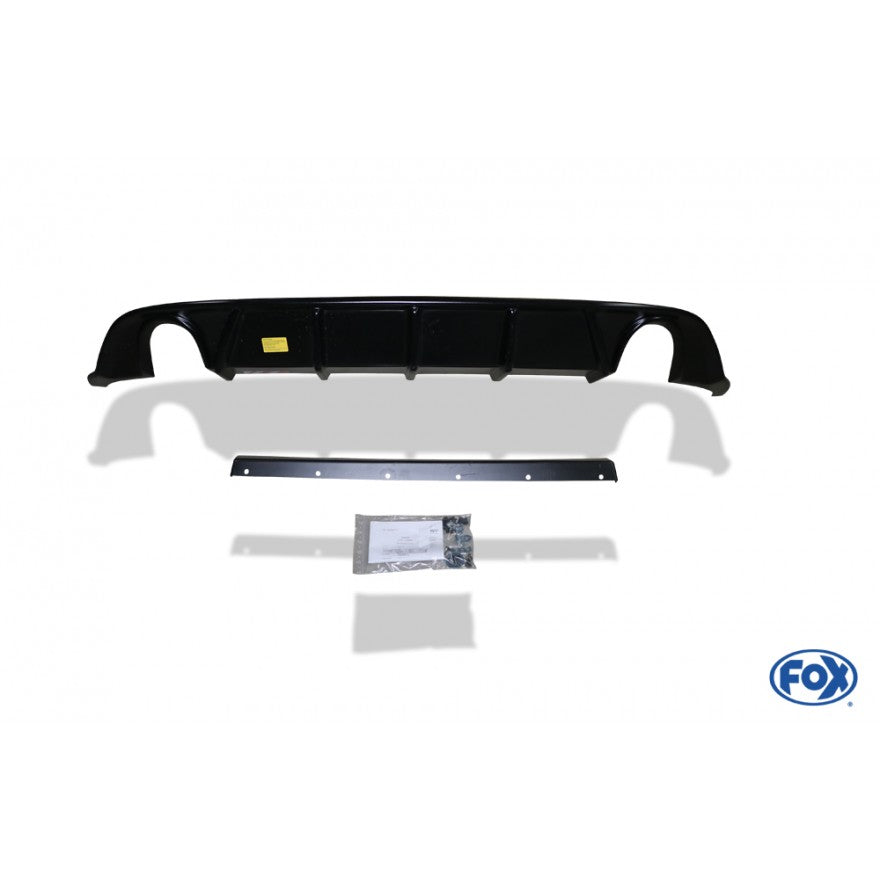 Sportschalldämpfer mit links/rechts je 1 Endrohr 114mm (Typ 25) mit Heckeinsatz schwarz matt, inkl. (EG-) GENEHMIGUNG!