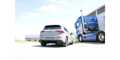 Sportschalldämpfer mit links/rechts je 1 Endrohr 100mm (Typ 25) inkl. Heckeinsatz schwarz lackiert, inkl. (EG-) GENEHMIGUNG!