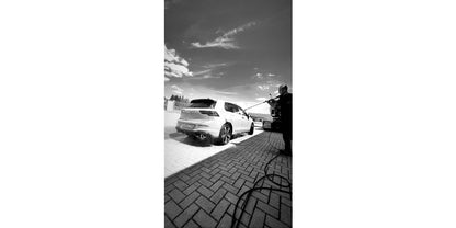 Sportschalldämpfer mit links/rechts je 1 Endrohr 100mm (Typ 25) inkl. Heckeinsatz schwarz lackiert, inkl. (EG-) GENEHMIGUNG!