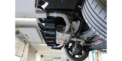 Sportschalldämpfer mit links/rechts je 1 Endrohr 100mm (Typ 25) inkl. Heckeinsatz schwarz lackiert, inkl. (EG-) GENEHMIGUNG!