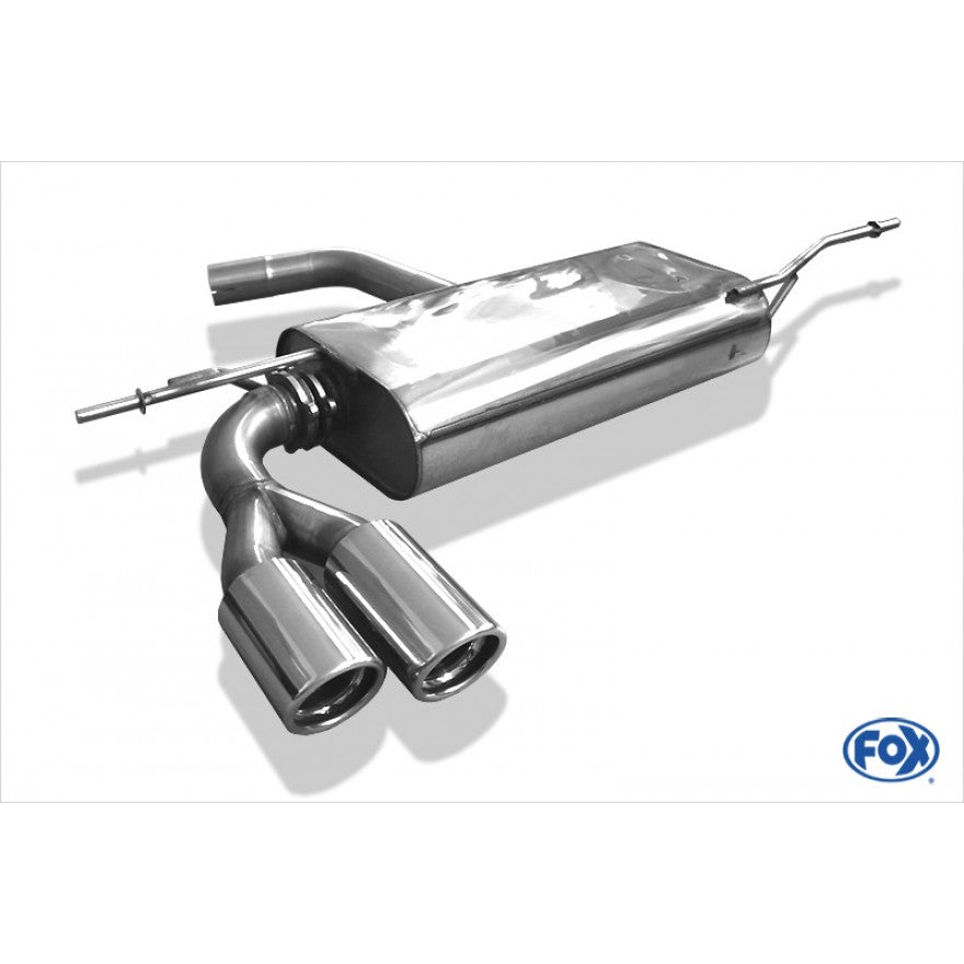 Sportschalldämpfer mit 2 Endrohren 76mm (Typ 17), inkl. (EG-) GENEHMIGUNG!