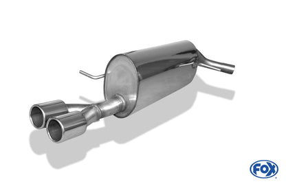 Sportschalldämpfer mit 2 Endrohren 76mm (Typ 12), inkl. (EG-) GENEHMIGUNG!