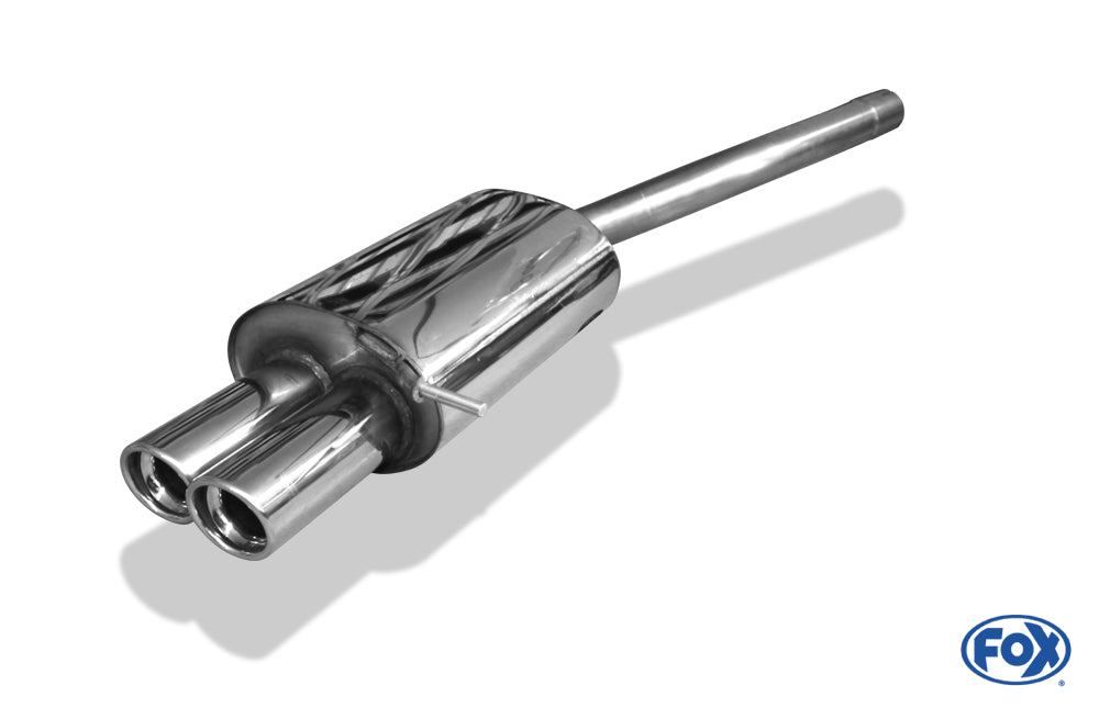 Sportschalldämpfer mit 2 Endrohren 80mm (Typ 17), inkl. (EG-) GENEHMIGUNG!